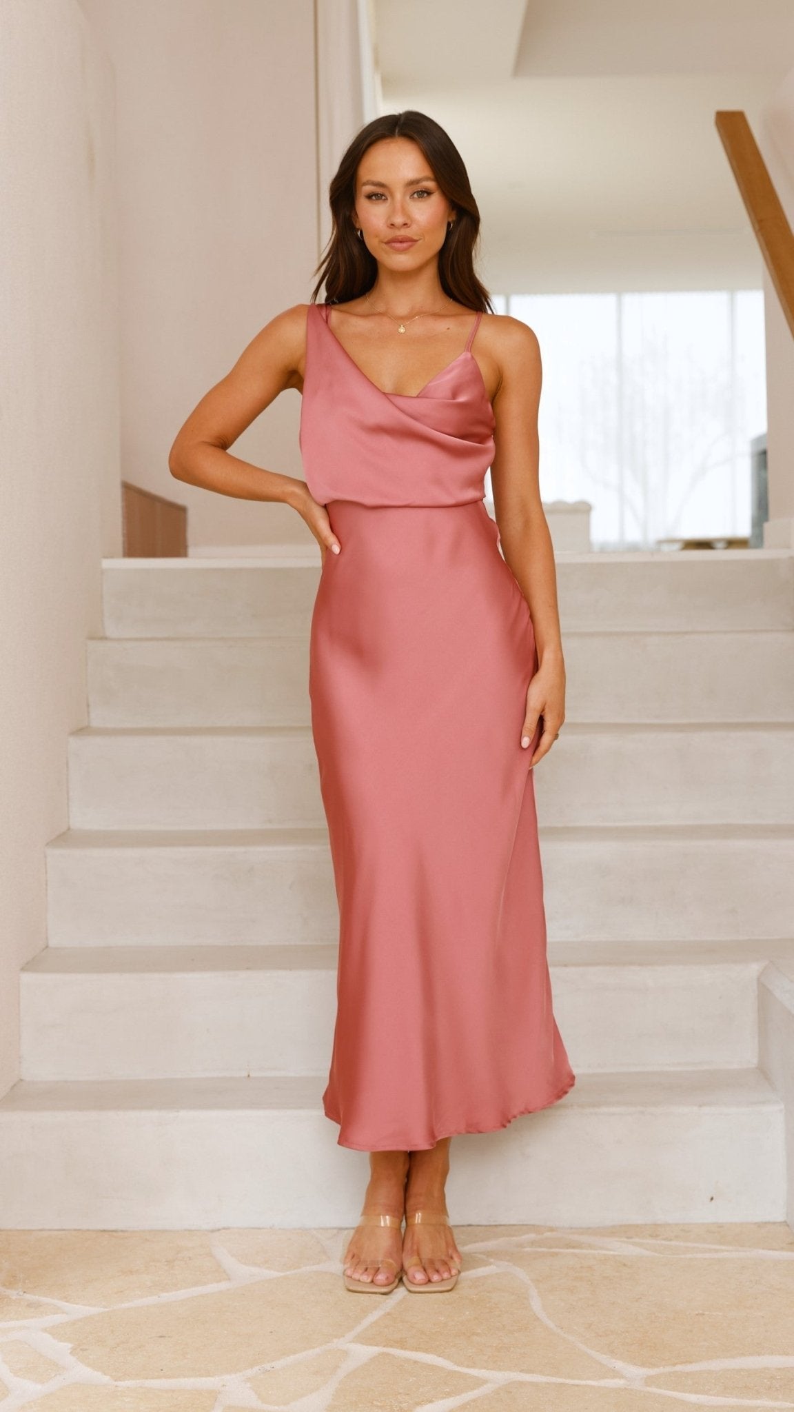 Women’s Bridesmaid Dresses With Cowl Neck Design | Summer - Mason Luxor