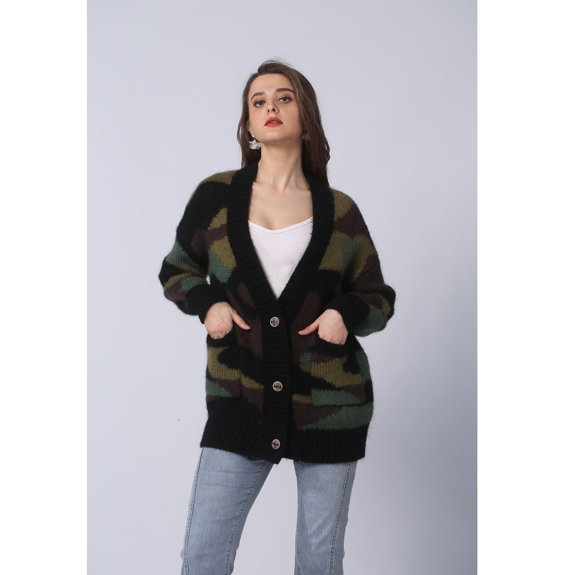 Women’s Cardigan With Balloon Sleeves | Knit - Mason Luxor