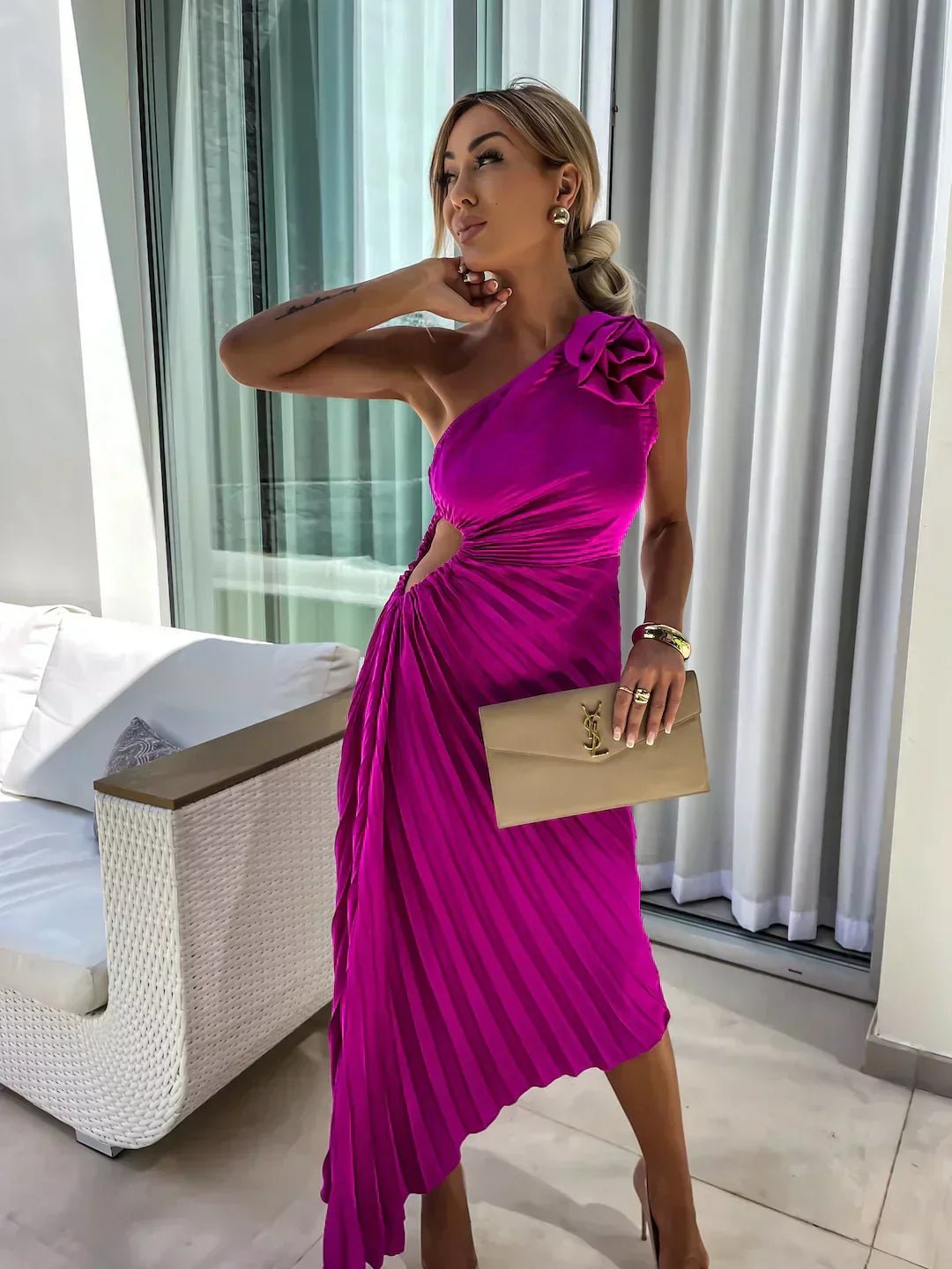 Women’s Cocktail Dresses With One Shoulder | Wedding Guest - Mason Luxor