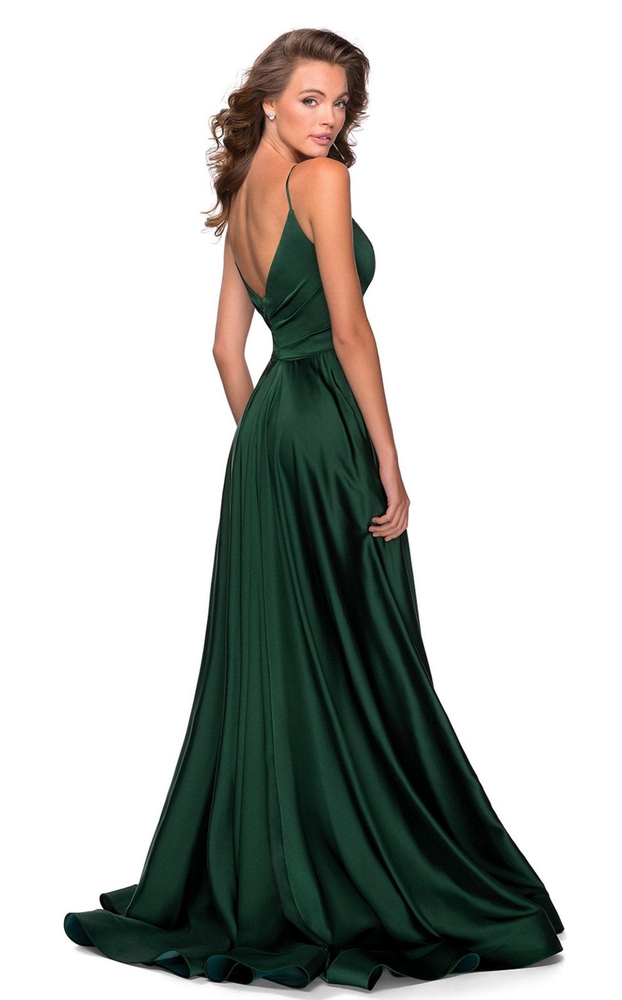 Women’s Dark Green Bridesmaid Dresses With V Neck Design | Evening - Mason Luxor