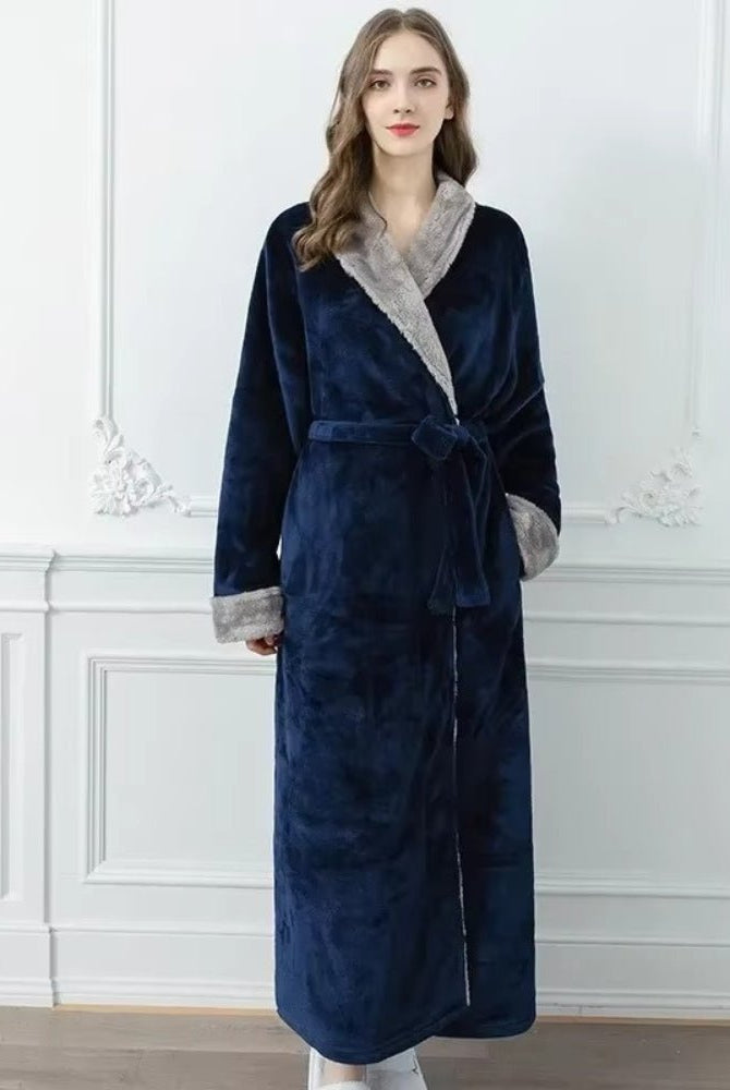 Women’s Dressing Gowns With Contrast Trim | Winter - Mason Luxor