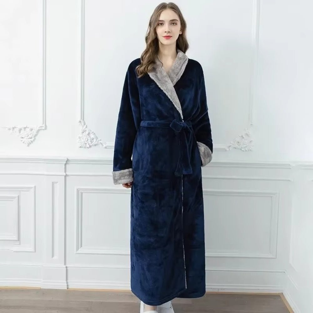 Women’s Dressing Gowns With Contrast Trim | Winter - Mason Luxor
