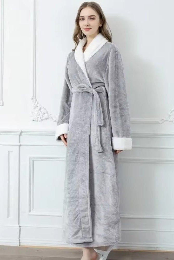 Women’s Dressing Gowns With Contrast Trim | Winter - Mason Luxor
