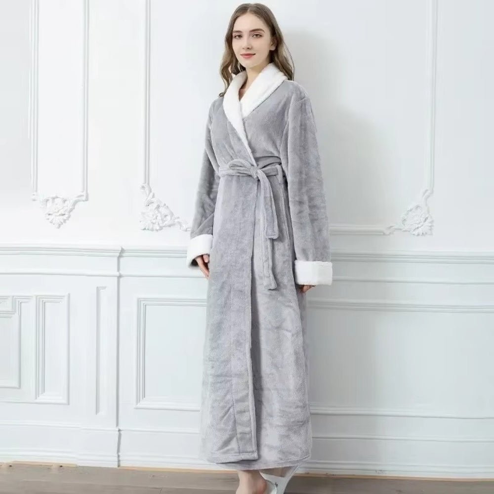 Women’s Dressing Gowns With Contrast Trim | Winter - Mason Luxor