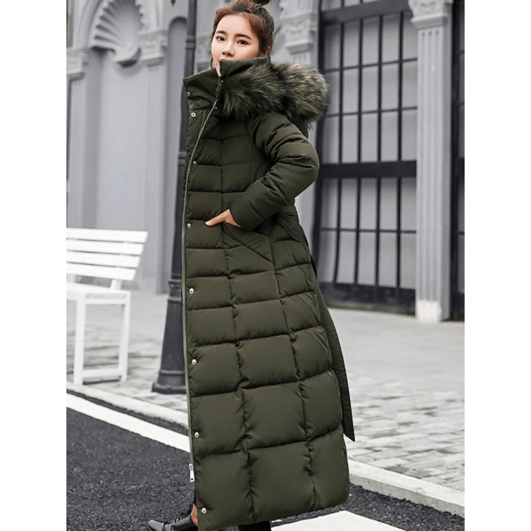 Women’s Fur Coat With Quilted Pattern | Winter - Mason Luxor