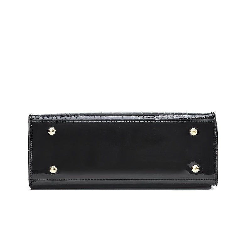 Women’s Handbags With Croc Texture | Classic - Mason Luxor