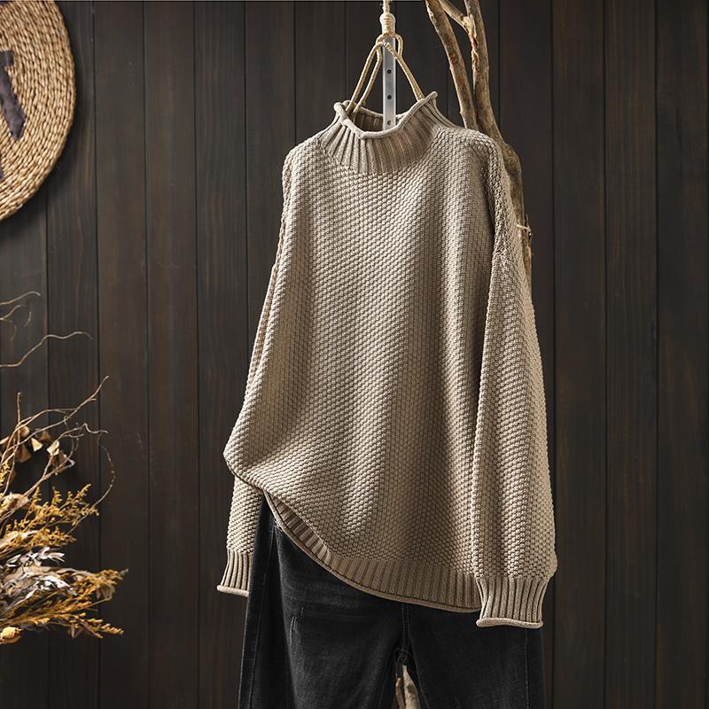 Women’s Jumper With Chunky Texture | Turtleneck - Mason Luxor