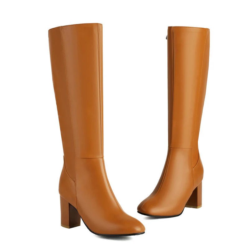 Women’s Knee High Boots With Block Heel | Classic - Mason Luxor