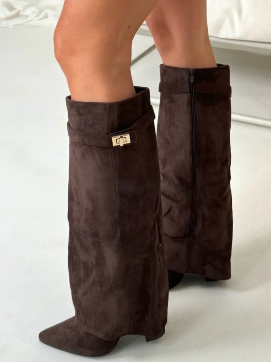 Women’s Knee High Boots With Pointed Toe | Retro - Mason Luxor