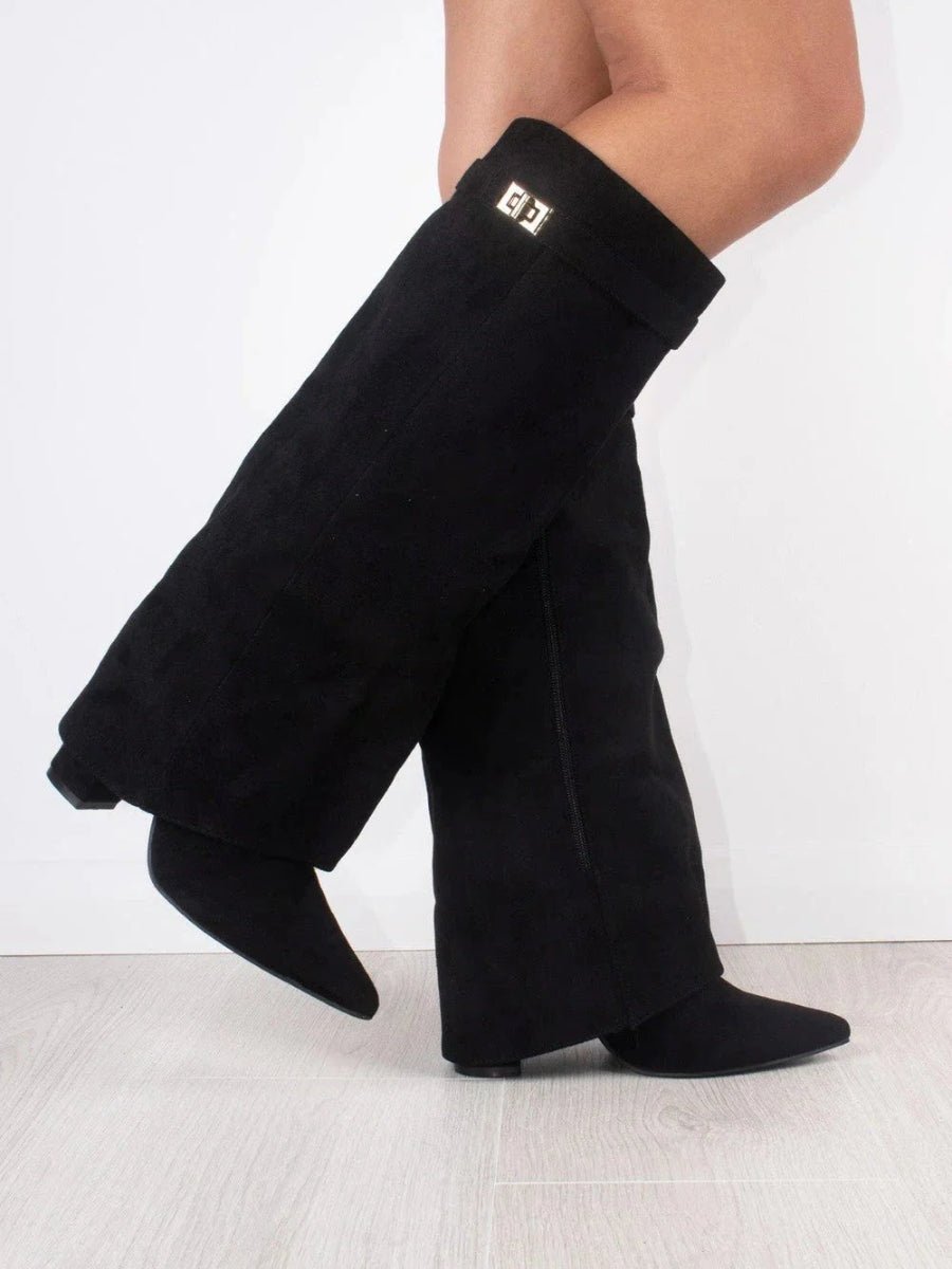 Women’s Knee High Boots With Pointed Toe | Retro - Mason Luxor