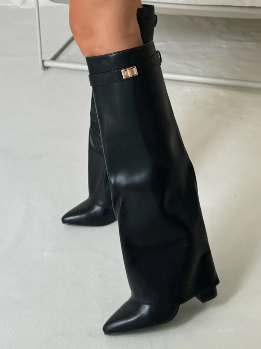 Women’s Knee High Boots With Pointed Toe | Retro - Mason Luxor