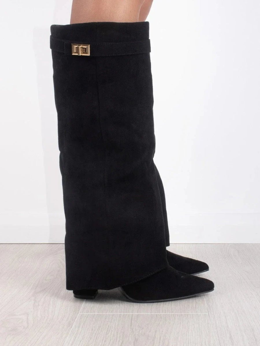 Women’s Knee High Boots With Pointed Toe | Retro - Mason Luxor
