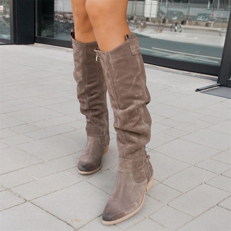 Women’s Knee High Boots With Slouch Design | Casual - Mason Luxor