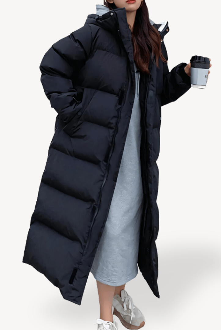Women’s Long Puffer Coat With Hood | Winter - Mason Luxor