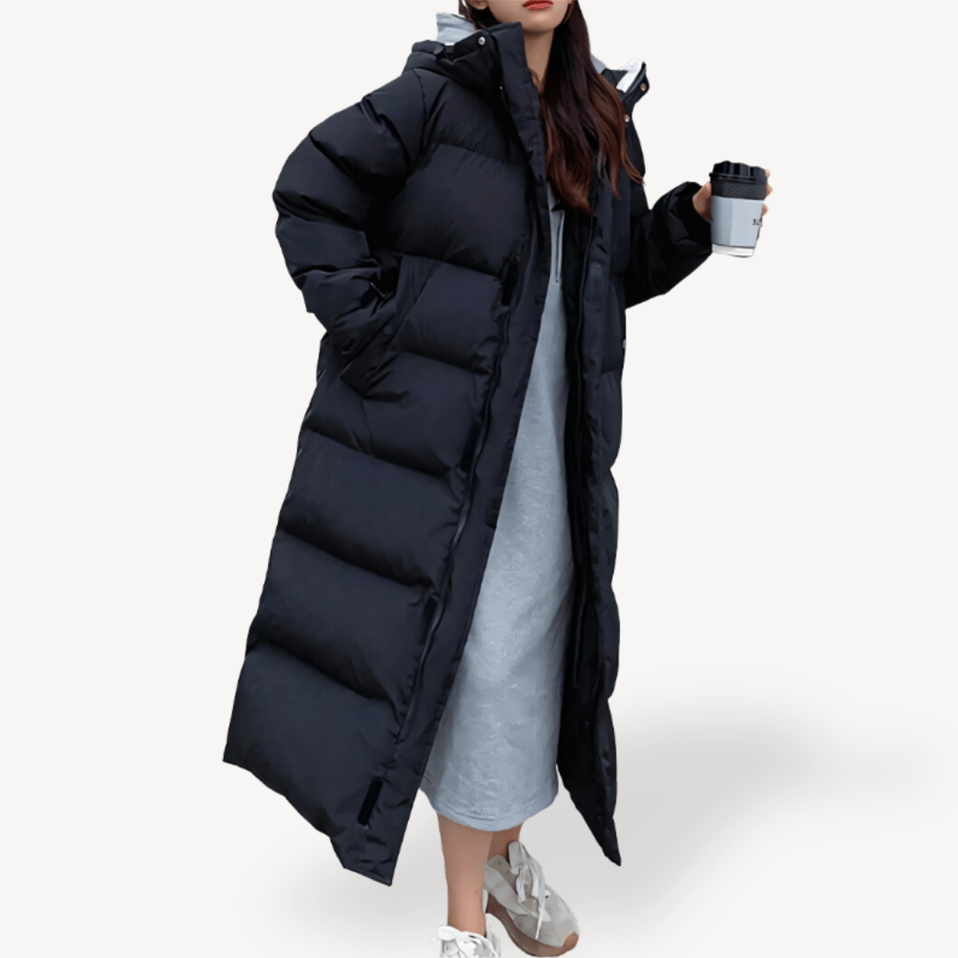 Women’s Long Puffer Coat With Hood | Winter - Mason Luxor