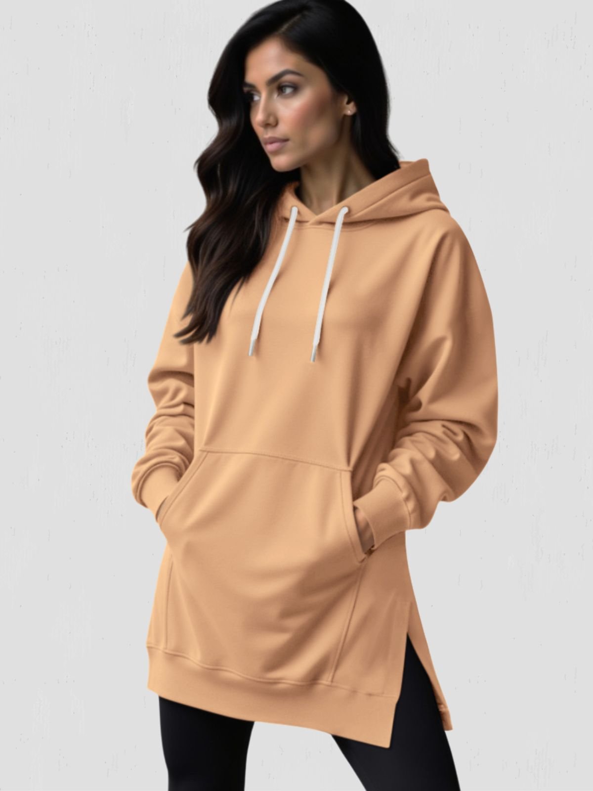 Women’s Oversized Longline Hoodies with Pocket | Casual - Mason Luxor
