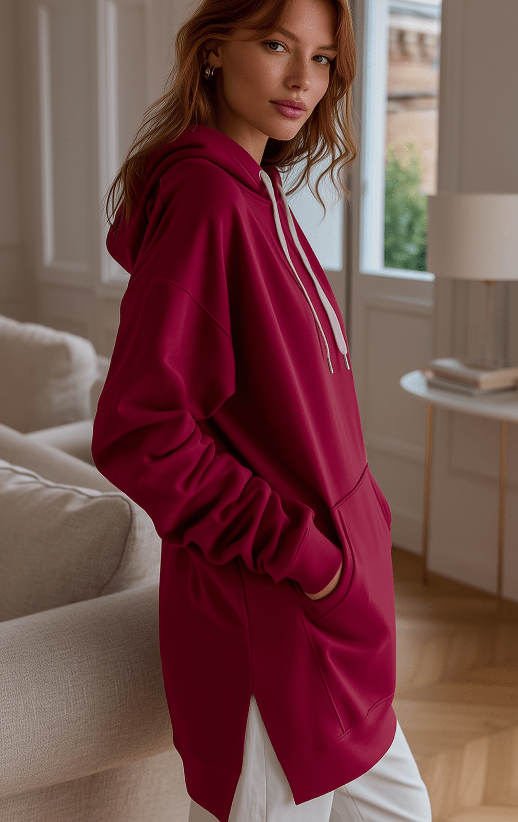 Women’s Oversized Longline Hoodies with Pocket | Casual - Mason Luxor