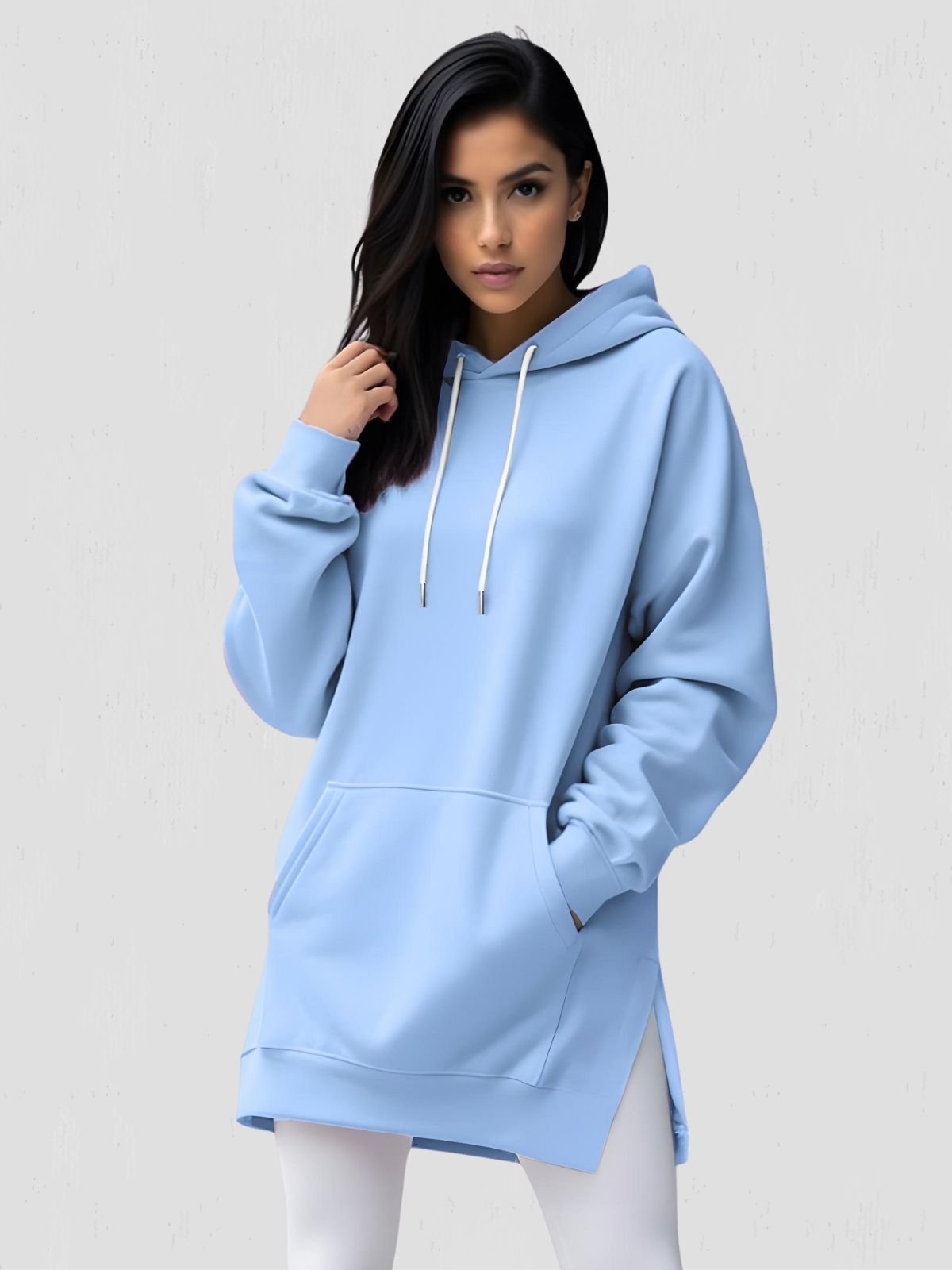 Women’s Oversized Longline Hoodies with Pocket | Casual - Mason Luxor