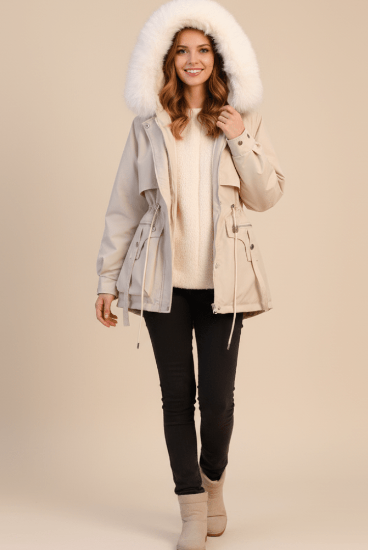 Women’s Parka Jacket with Fur Hood | Winter - Mason Luxor