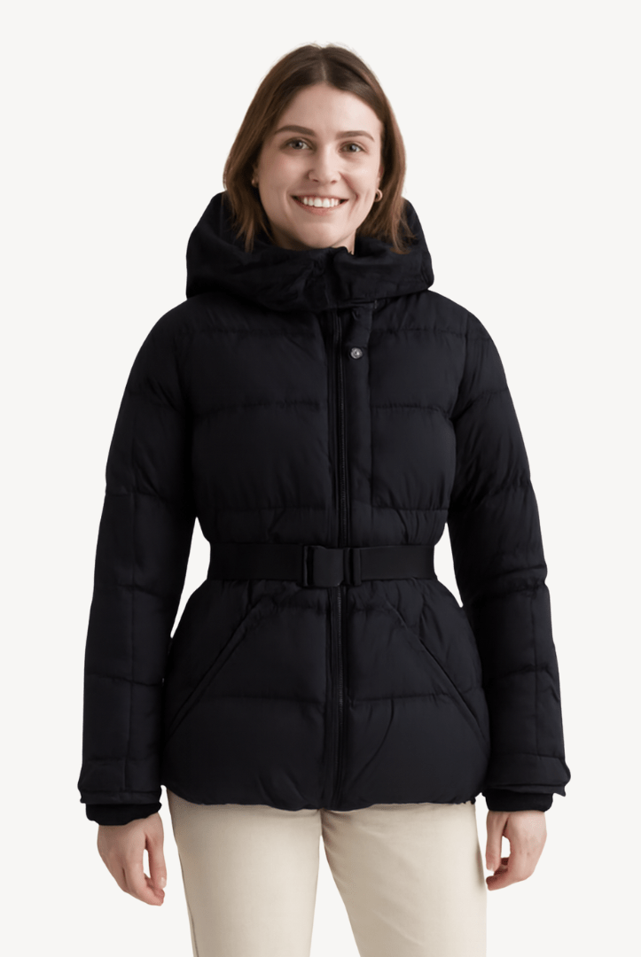 Women’s Puffer Jacket with Belt & Hood | Winter - Mason Luxor