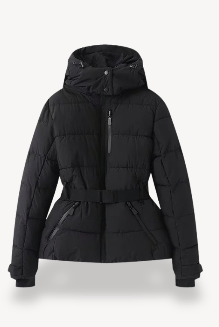 Women’s Puffer Jacket with Belt & Hood | Winter - Mason Luxor