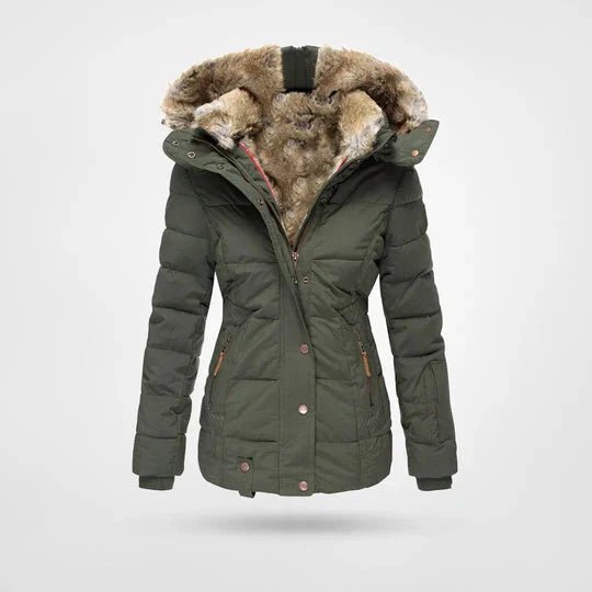 Women’s Puffer Jacket With Faux Fur Lining | Winter - Mason Luxor