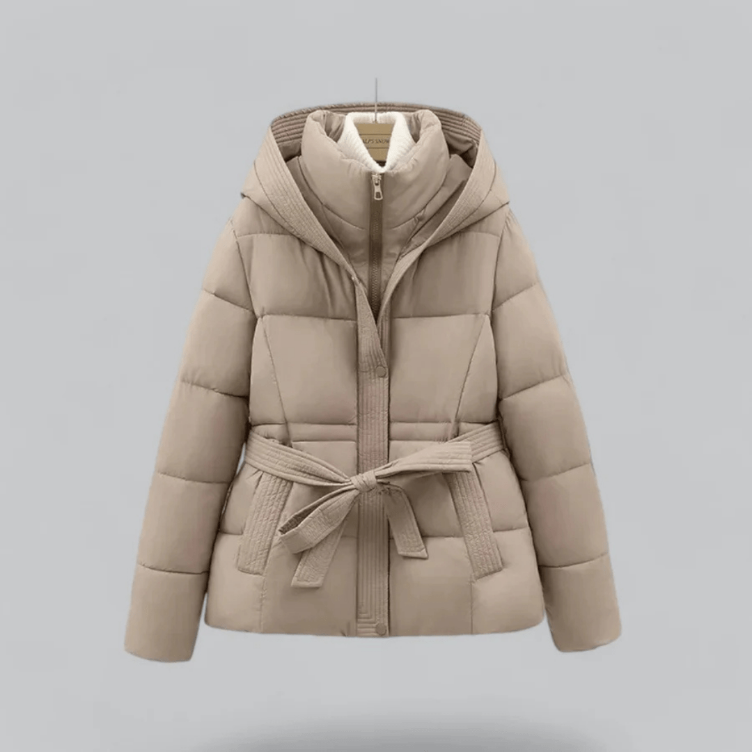 Women’s Puffer Jacket With Tie Belt | Winter - Mason Luxor