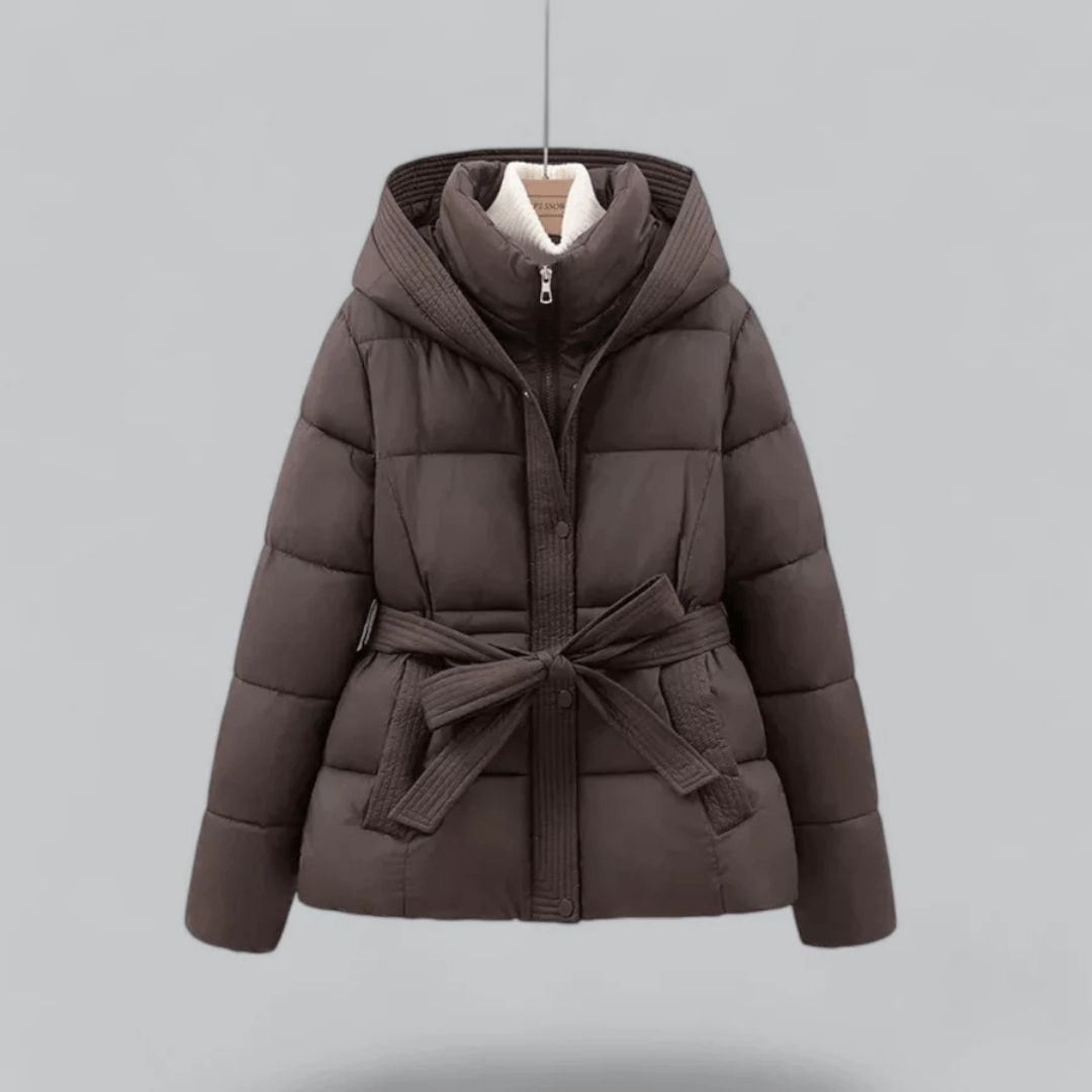 Women’s Puffer Jacket With Tie Belt | Winter - Mason Luxor