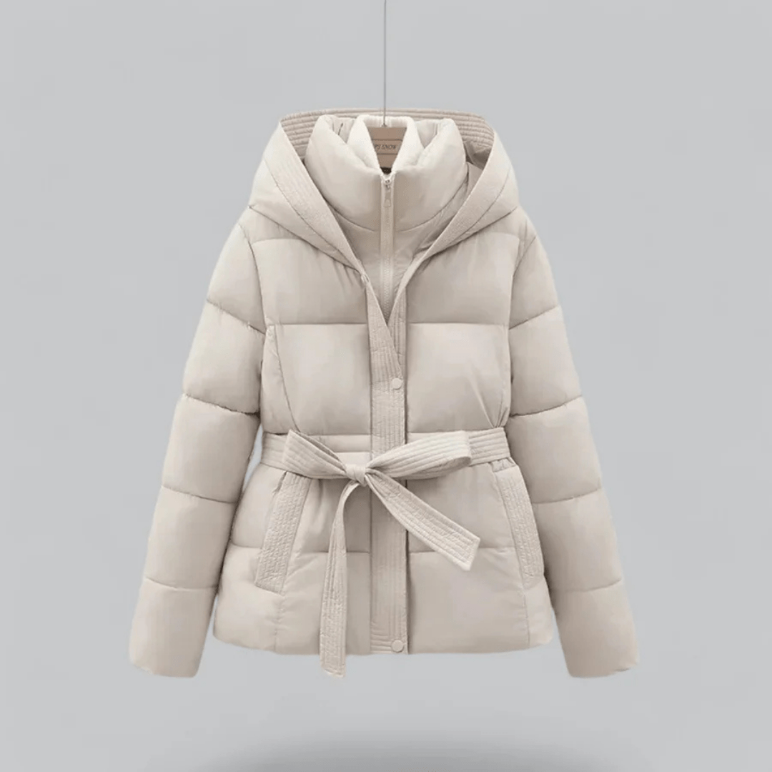 Women’s Puffer Jacket With Tie Belt | Winter - Mason Luxor