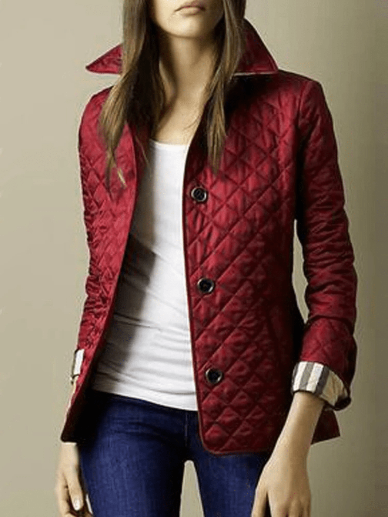 Women’s Quilted Jacket With Diamond Stitch | Short - Mason Luxor