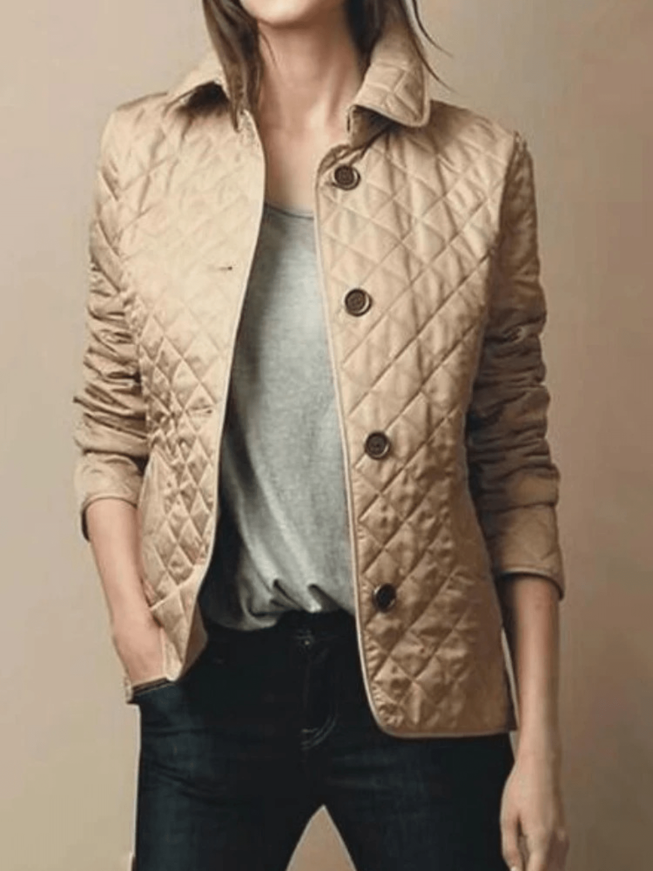 Women’s Quilted Jacket With Diamond Stitch | Short - Mason Luxor