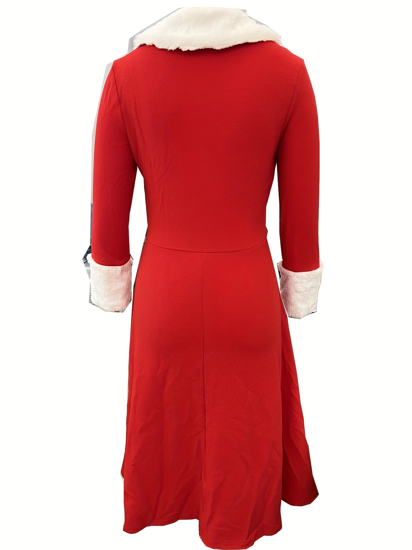 Women’s Red Fur Trim Dress for Christmas Party | Winter - Mason Luxor