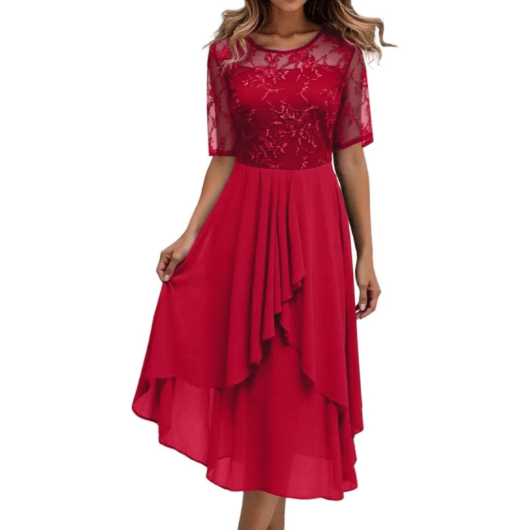 Women’s Sequin Dress With Layered Hem | Formal - Mason Luxor