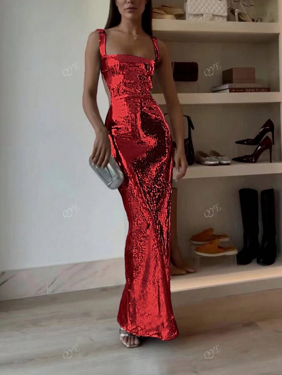 Women’s Sequin Maxi Dress for Christmas Party | Evening - Mason Luxor