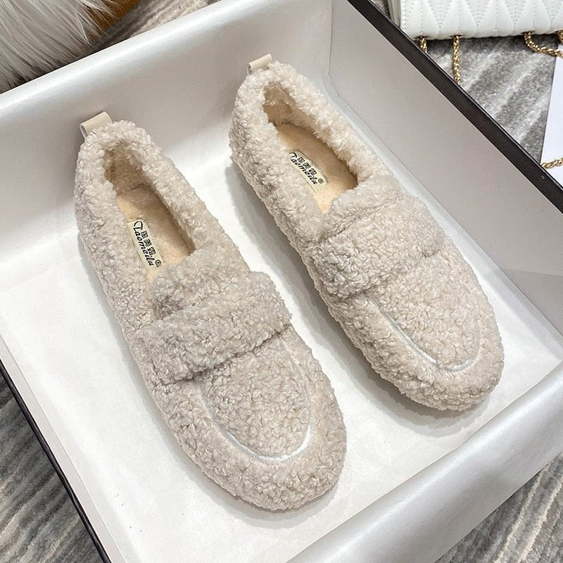 Women’s Slippers With Fleece Texture | Casual - Mason Luxor