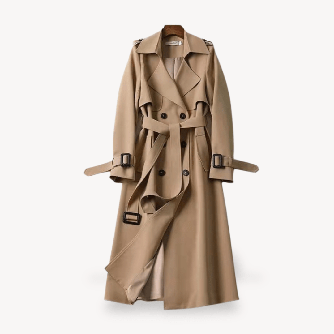 Women’s Trench Coat with Double Buttons | Long - Mason Luxor