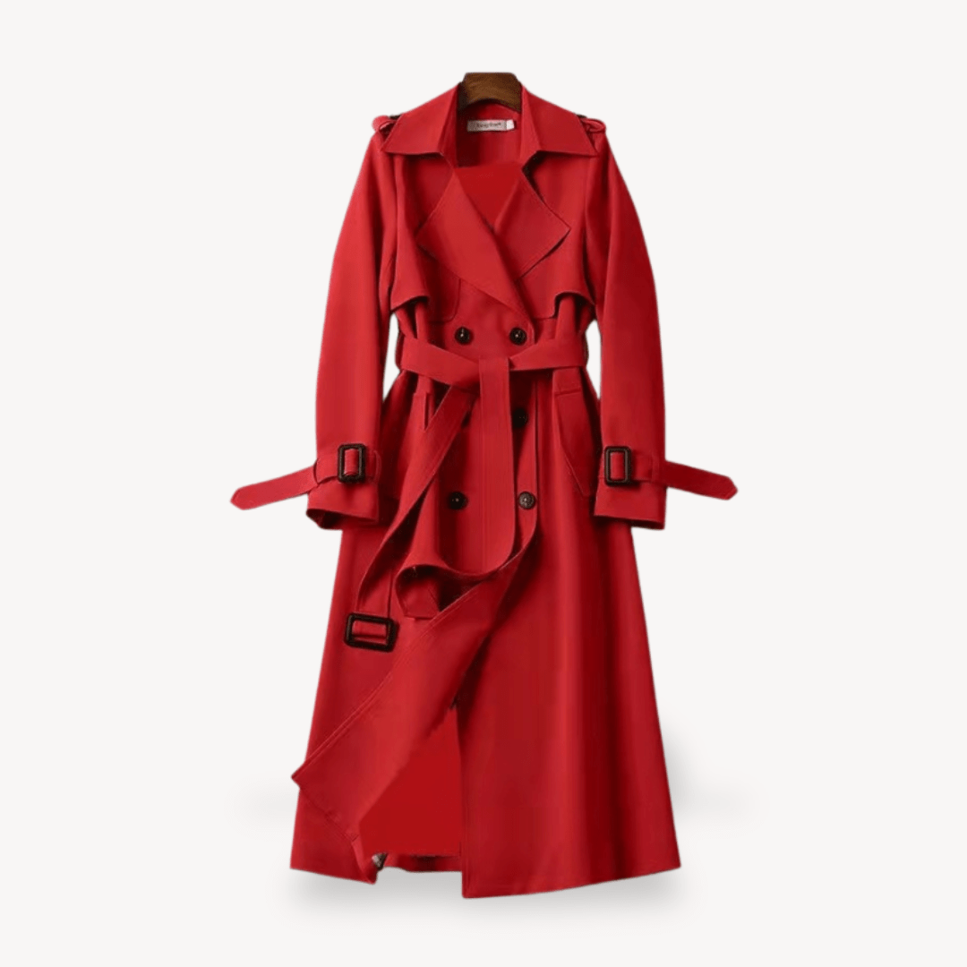 Women’s Trench Coat with Double Buttons | Long - Mason Luxor