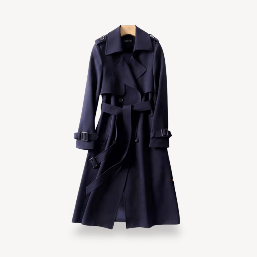Women’s Trench Coat with Double Buttons | Long - Mason Luxor
