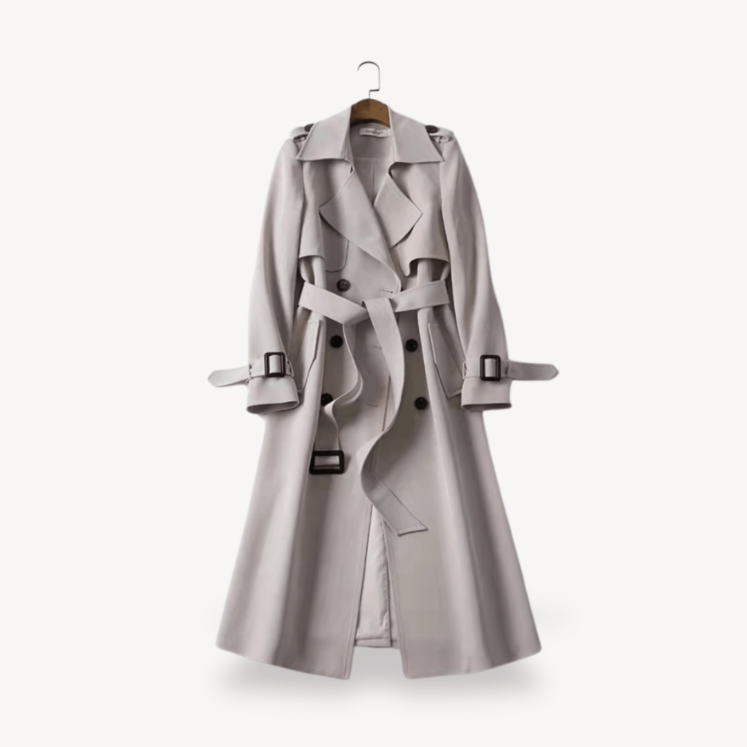 Women’s Trench Coat with Double Buttons | Long - Mason Luxor