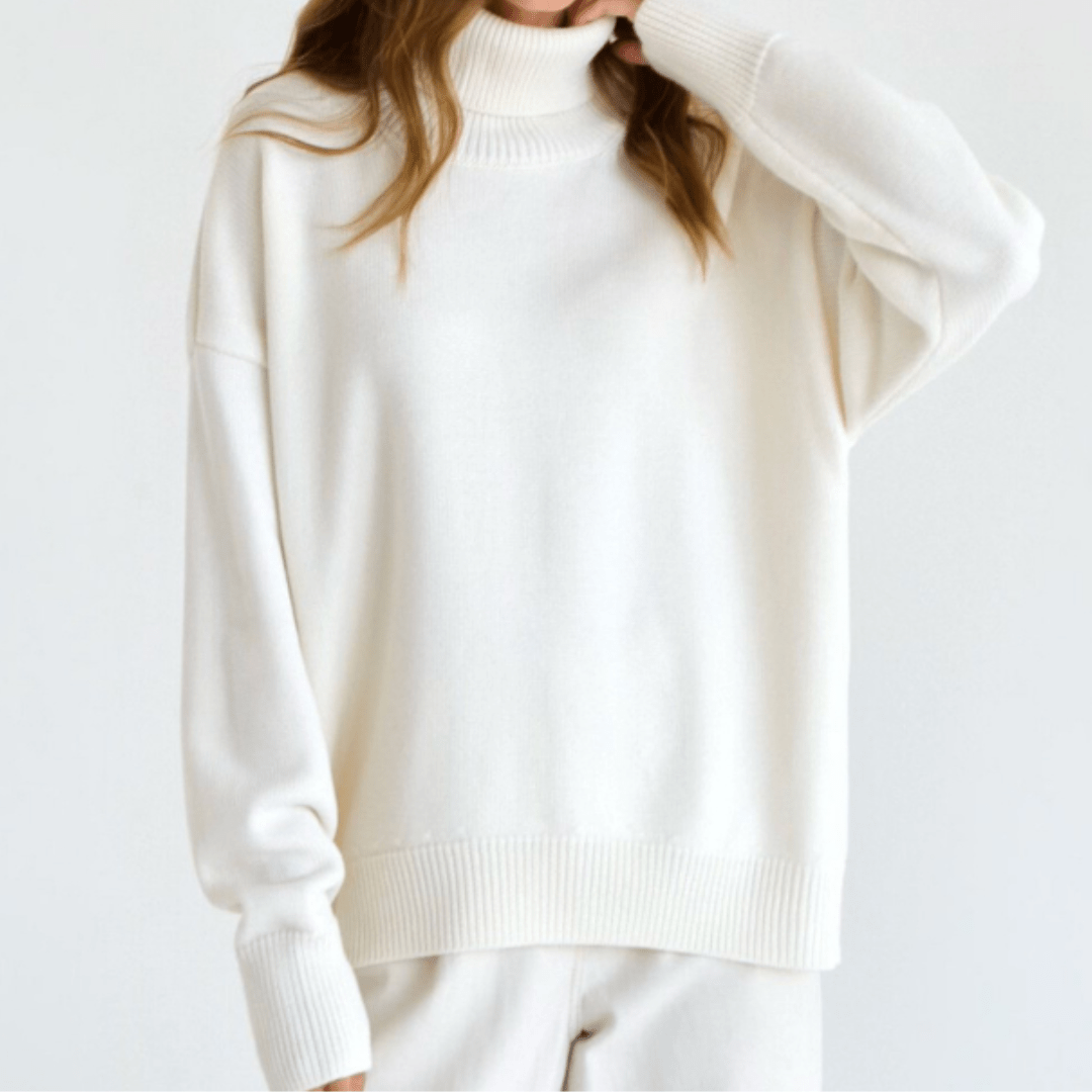 Women’s Turtleneck Jumpers With Ribbed Trim | Winter - Mason Luxor