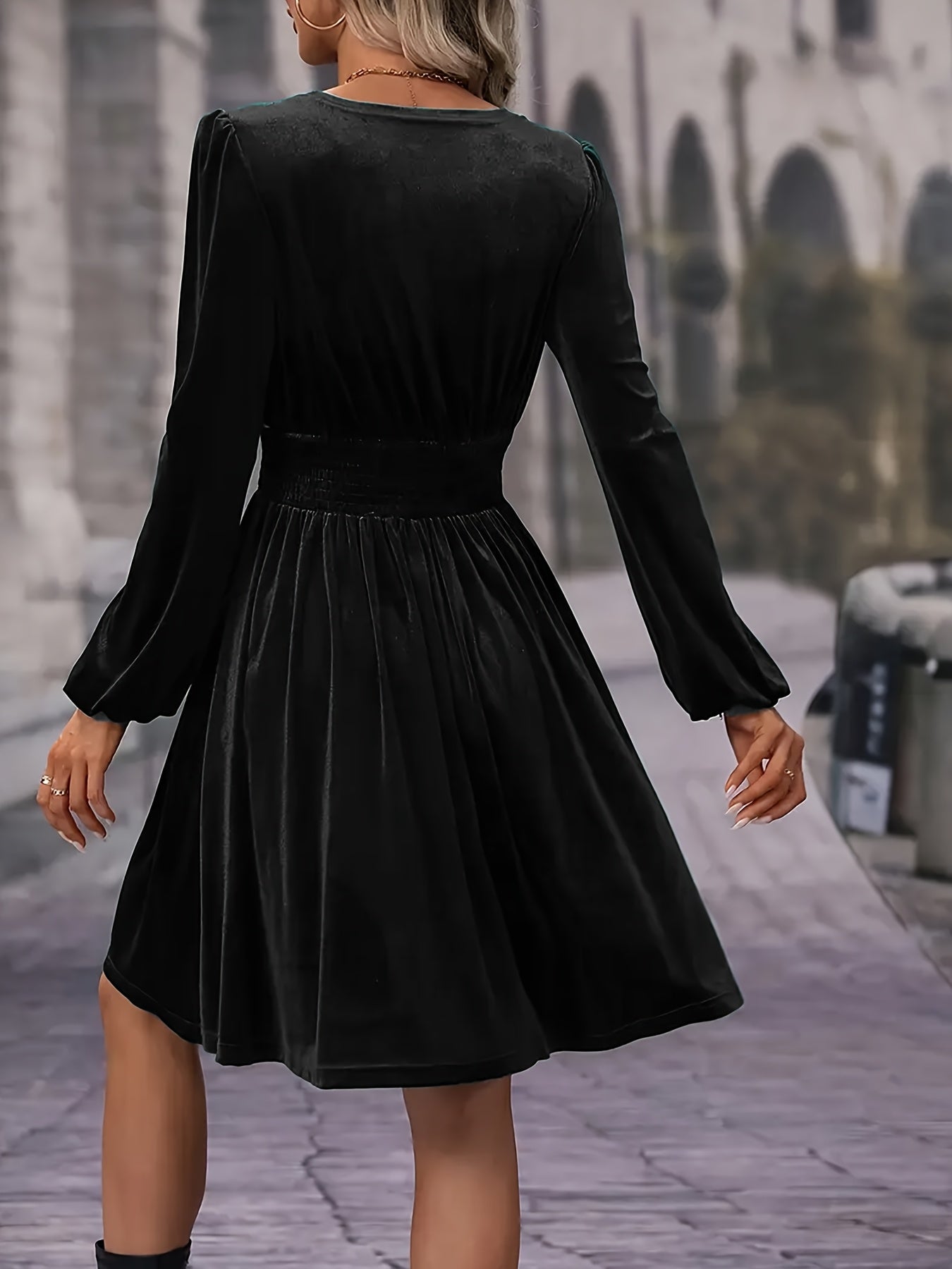 Women’s V Neck Mini Dress for Christmas Party | Evening - Mason Luxor