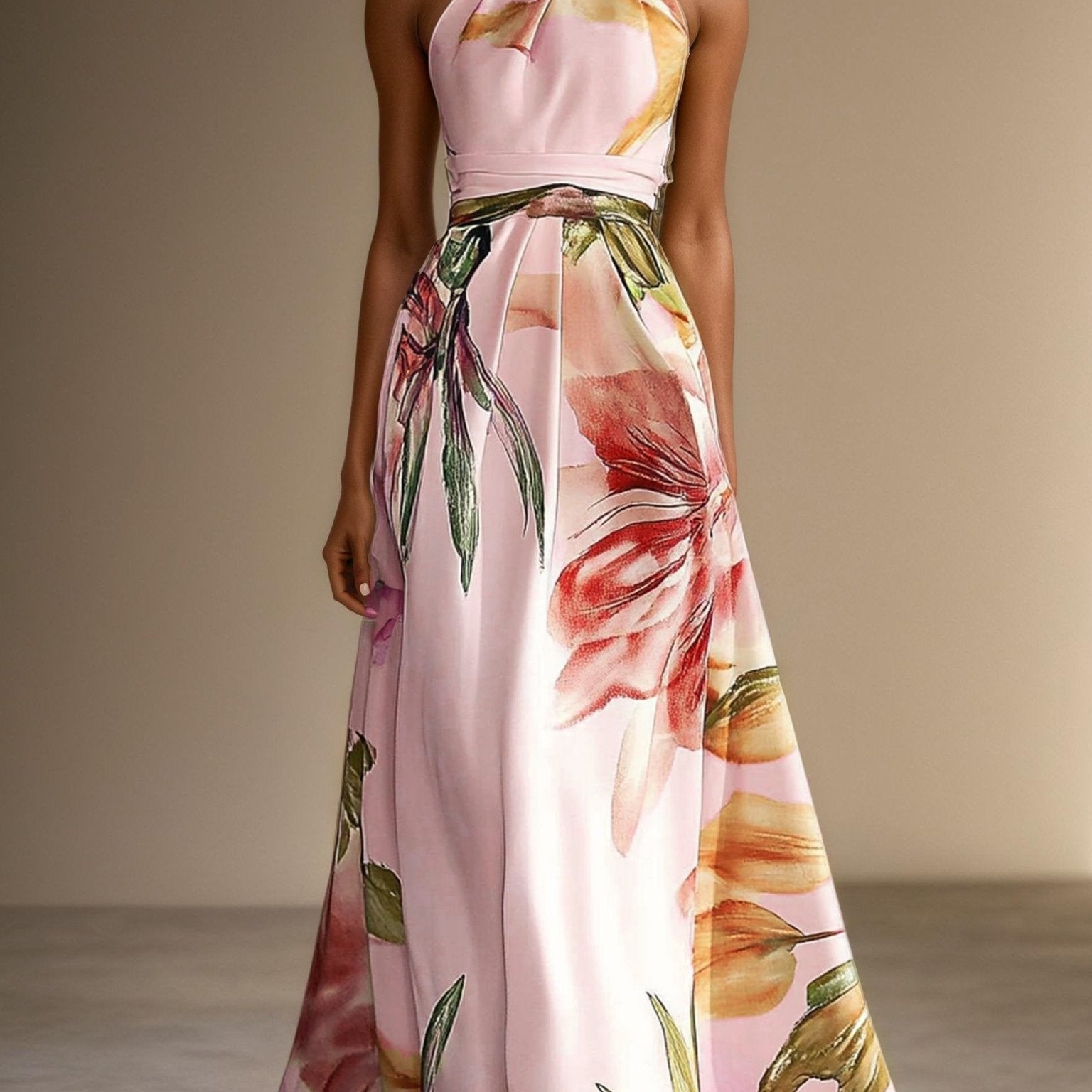 Women’s Wedding Guest Dresses With Halter Neck | Elegant - Mason Luxor