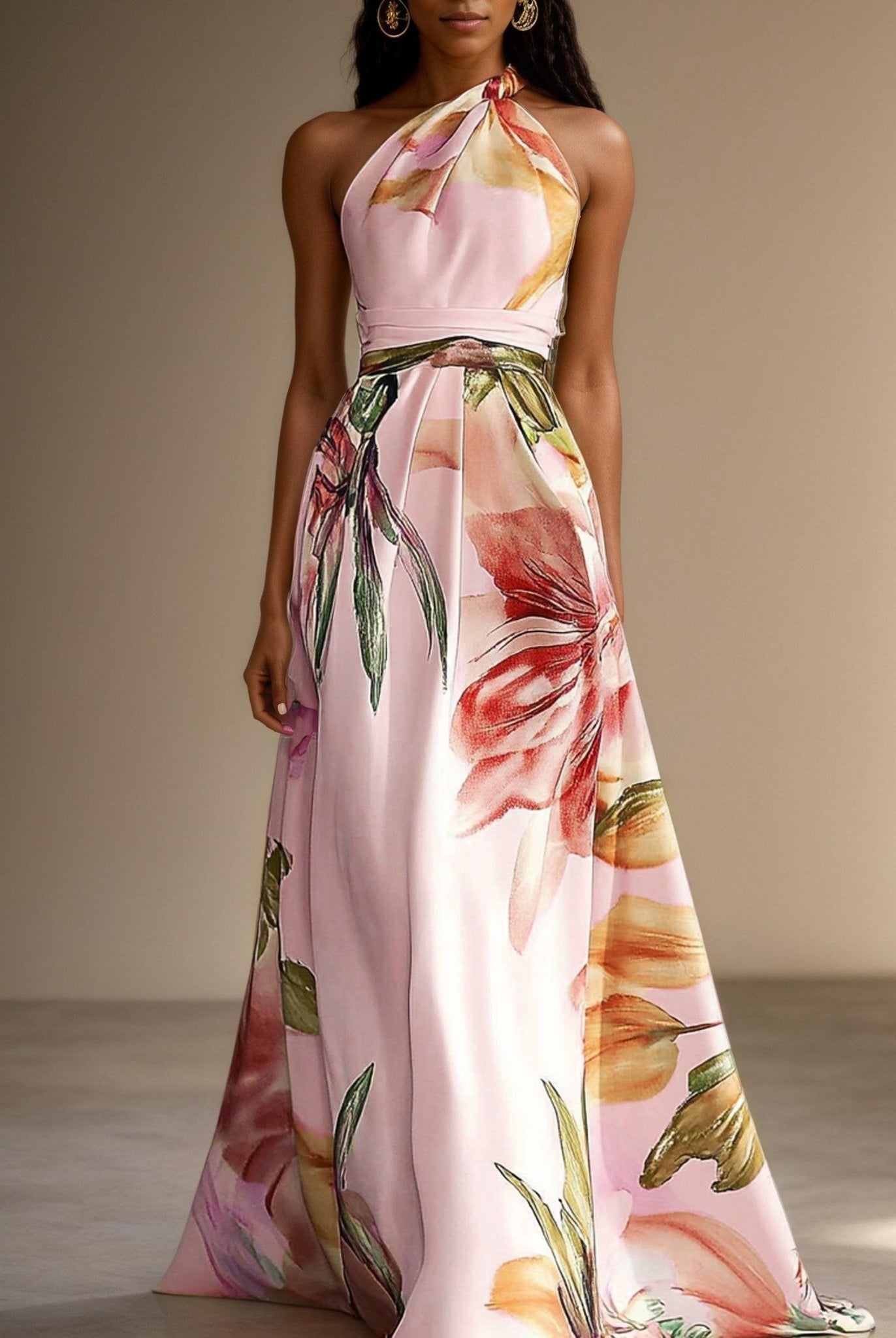 Women’s Wedding Guest Dresses With Halter Neck | Elegant - Mason Luxor