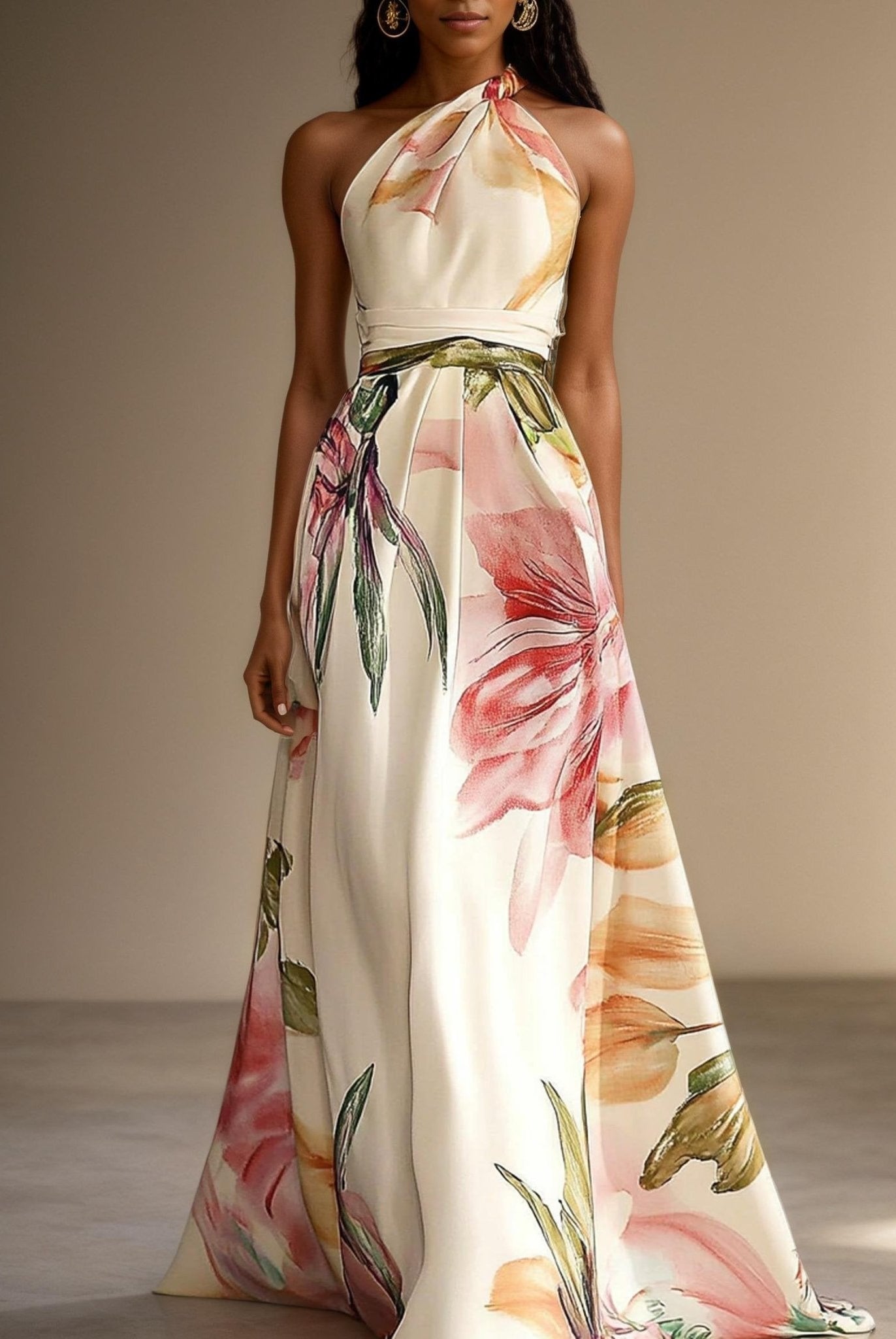 Women’s Wedding Guest Dresses With Halter Neck | Elegant - Mason Luxor