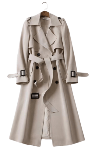 Women’s Winter Trench Coat With Belt Detail | Long - Mason Luxor