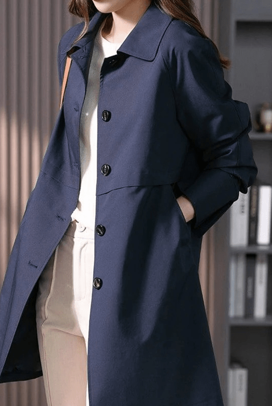 Women’s Winter Trench Coat With Button Closure | Casual - Mason Luxor