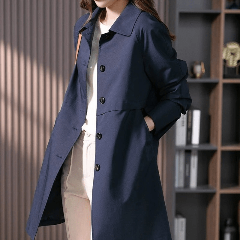 Women’s Winter Trench Coat With Button Closure | Casual - Mason Luxor