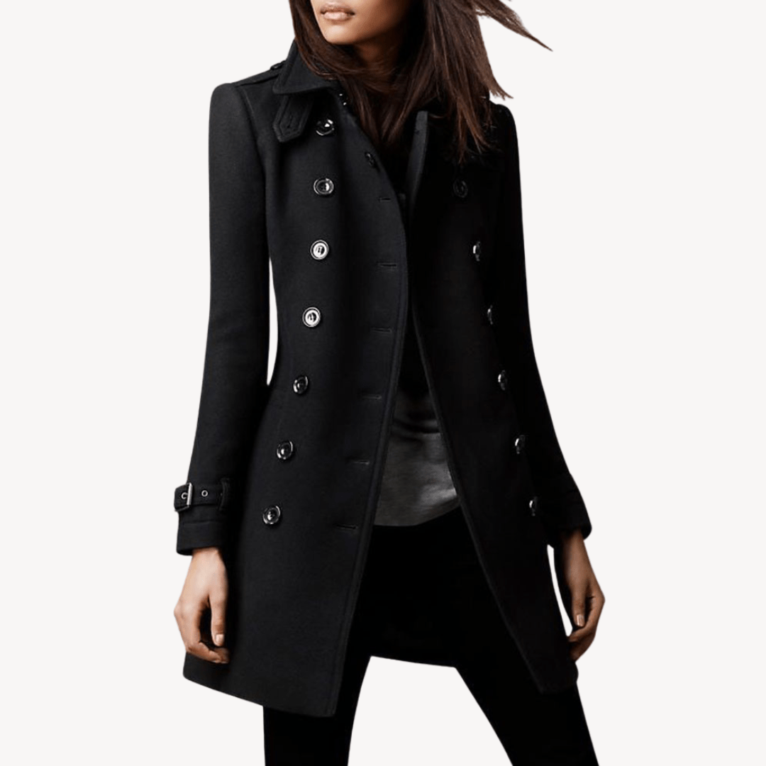 Women’s Winter Trench Coat With Double Breasted Buttons | Classic - Mason Luxor