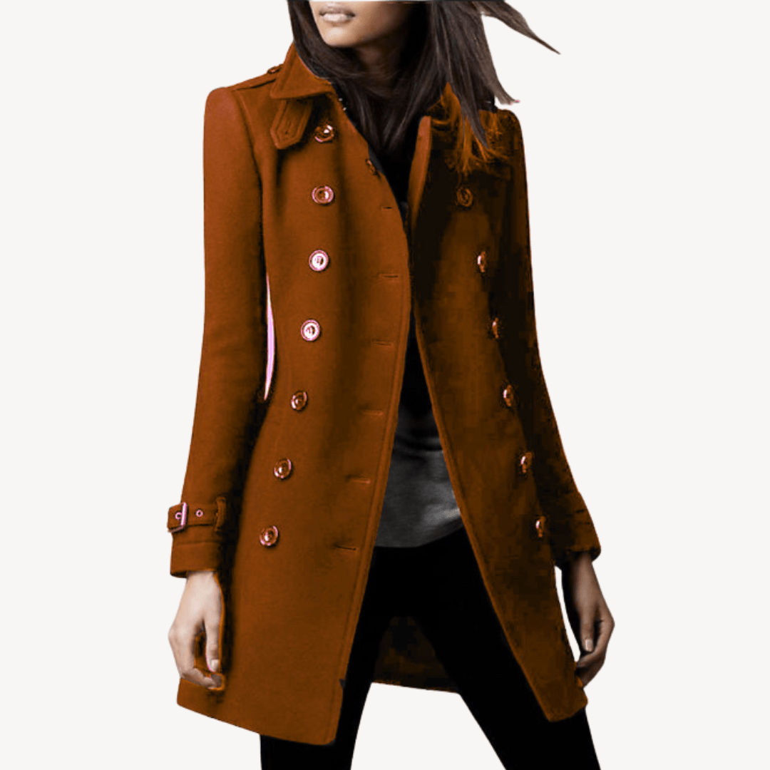 Women’s Winter Trench Coat With Double Breasted Buttons | Classic - Mason Luxor
