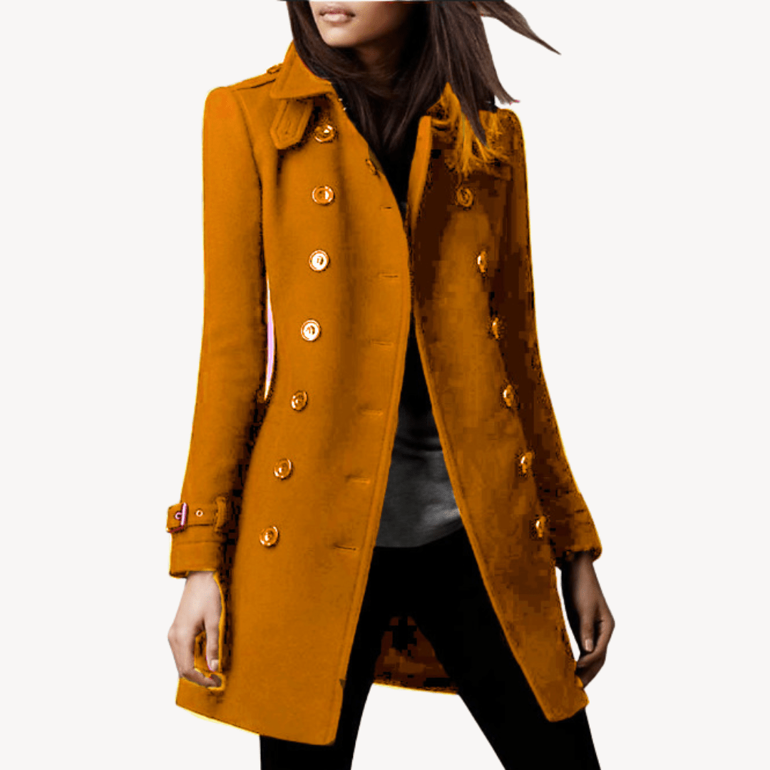 Women’s Winter Trench Coat With Double Breasted Buttons | Classic - Mason Luxor
